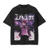 Manga Graphic T-shirt Washed Oversized T Shirt Men Women Clothing Casual Soft Cotton Short Sleeve Tees