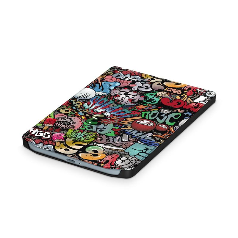 6-tums PU-läder Flip Smart Cover för Pocketbook Verse Pro PB629 634 Ebook-fodral Ultratunnt stötsäkert skyddsfodral