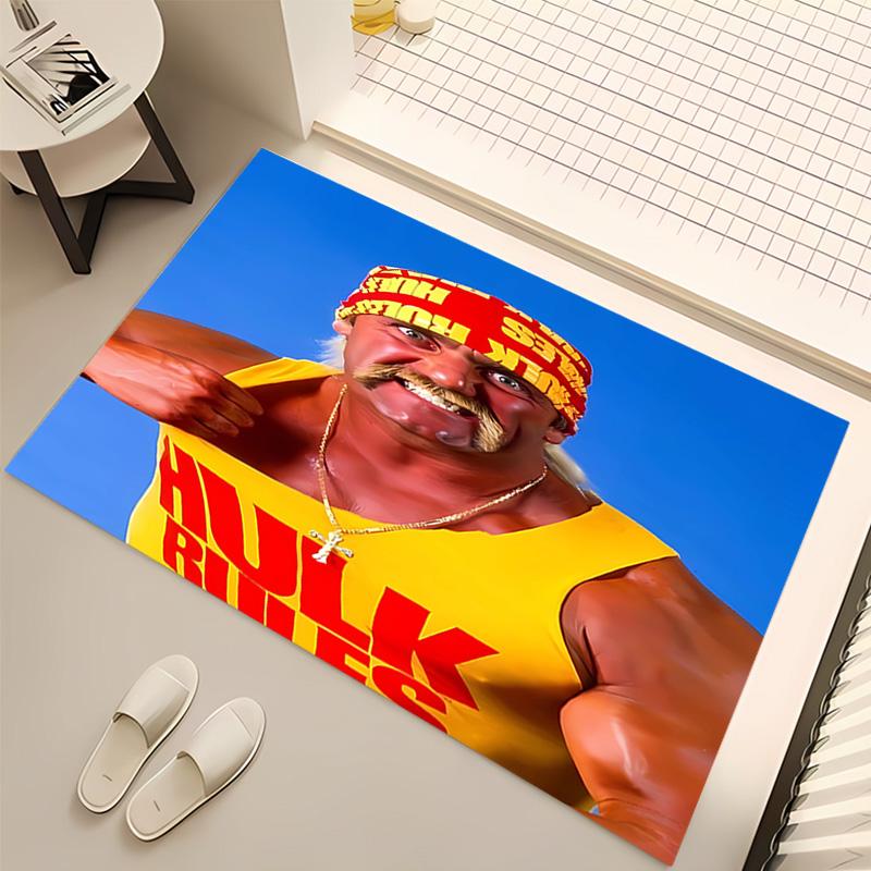 1pc Hulk Hogan1 Print Area Rug - Soft, Washable Non-Slip Indoor Mat, Living Room, Home Office Decorative Rug,Office Decorative