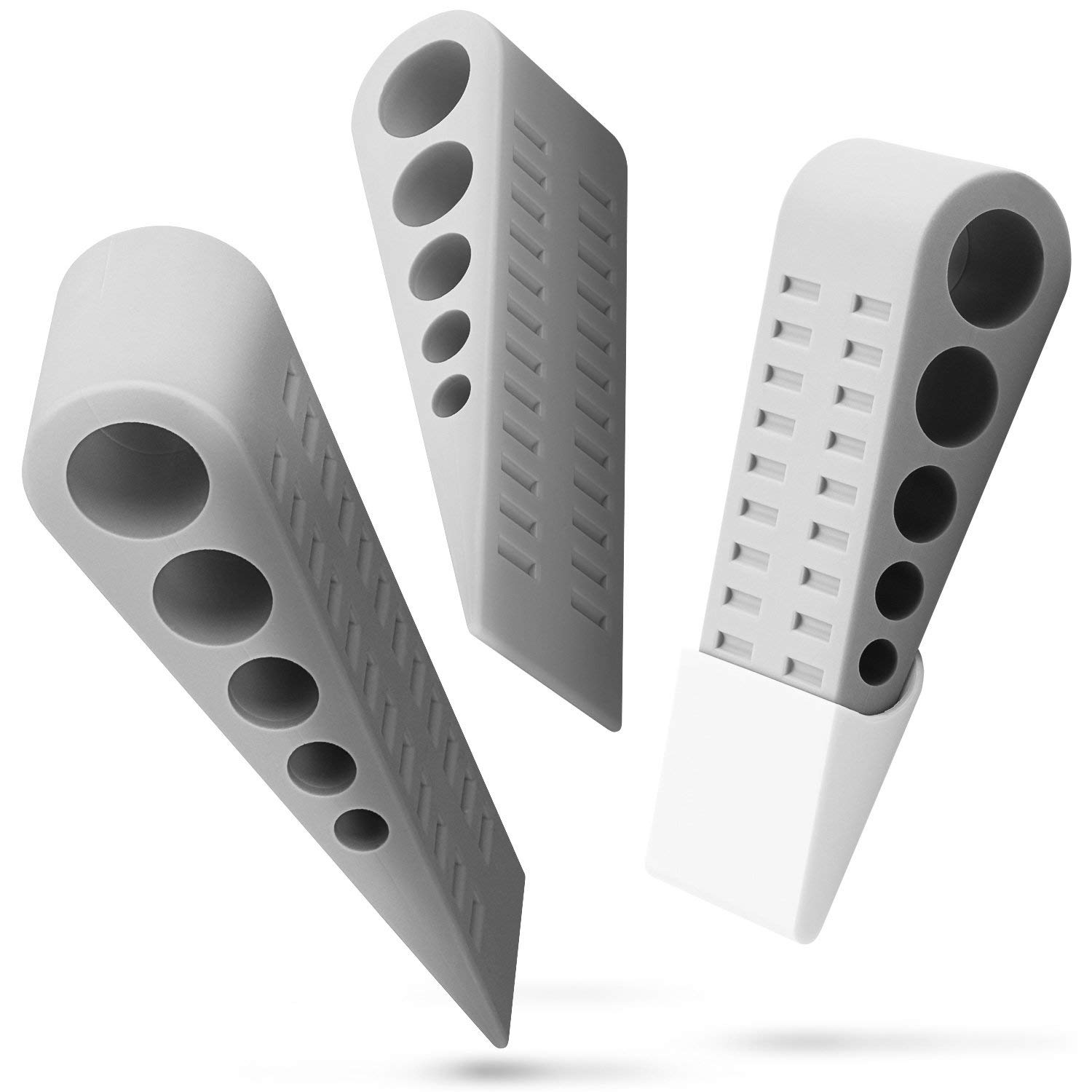 

Fosmon Rubber Door Stopper with Elastic Lid, Earthquake-Resistant, Anti-Tip, for Entryways and Indoor Use (Gray, Set of 3)