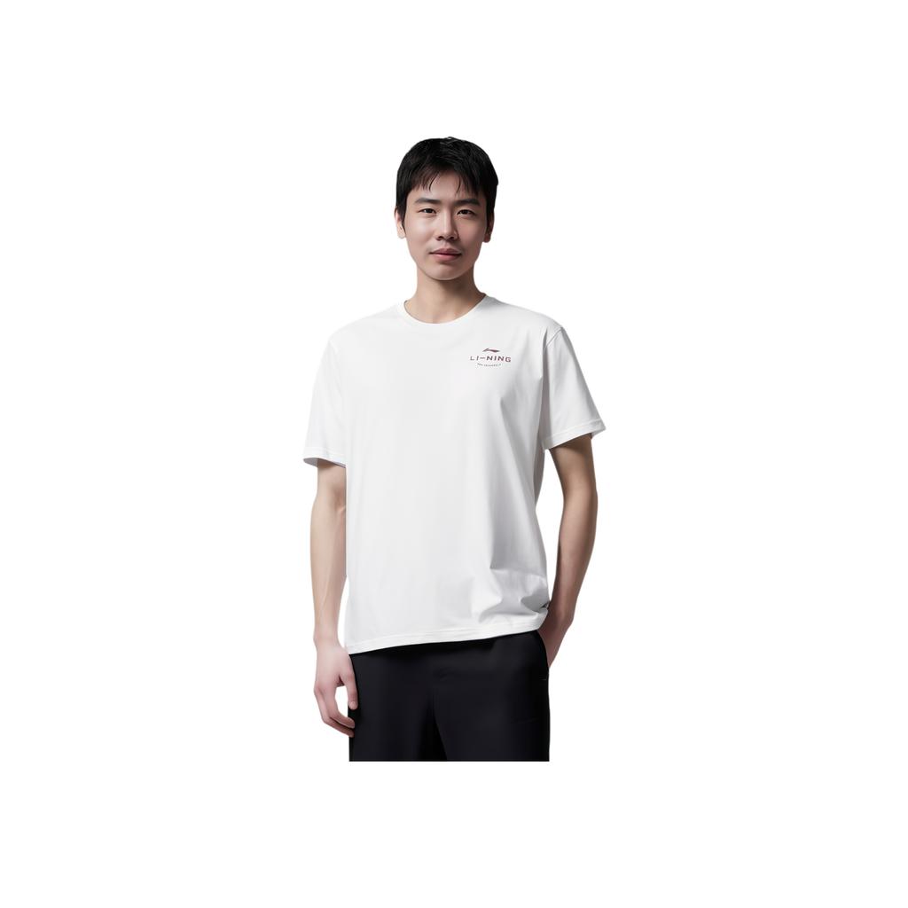 Li-Ning Fitness Series Letter Logo Print Quick-Dry Short Sleeve T-Shirt Men Tops ATST577-2