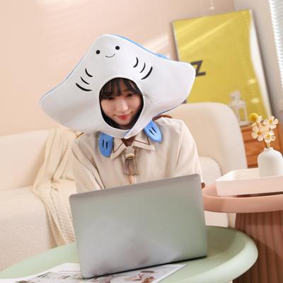 Kreslená rybí pokrývka hlavy Nastavitelný plyšový klobouk Krásná fotografická rekvizita Oblečení na maškarní Hlava