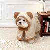 Thick Fleece Pet Cape Cloak Bear Ear Design Pet Sleeping Blanket  for Small Medium Cats Dogs