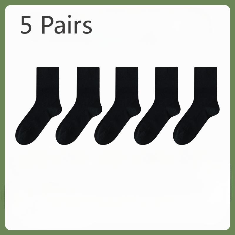 5 Pairs of Mulberry Silk Loose Boneless Postpartum Socks, Antibacterial and Deodorizing Modal Mid-calf Socks, and Women's Growth Socks