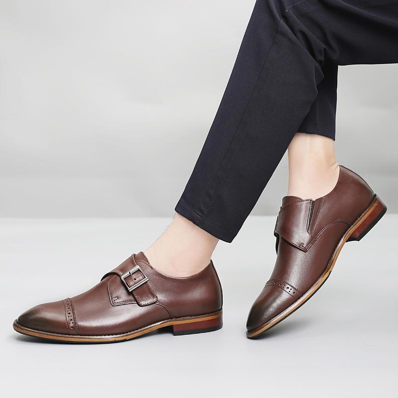 Fashion Comfy High Quality Antiskid Loafers Outdoor Walking Shoes New Men Casual Oxford Shoes Genuine Leather Business Tooling Shoes