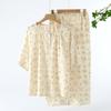 New Women's Spring/Summer Women's Pure Cotton Pajama Set Flower Print Short Sleeves+Capris Two Piece Sweet Home Furnishings