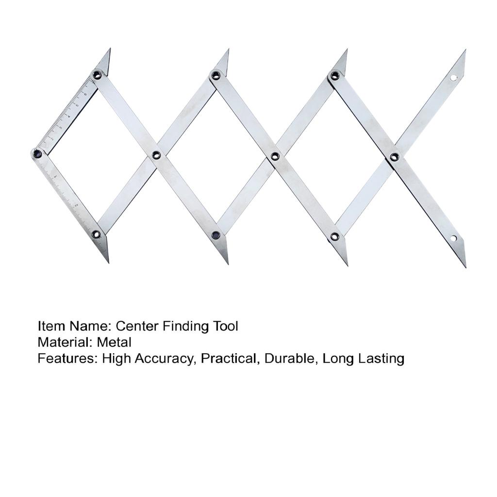 Yousheng 4-Point Center Finder Equal Spacing Layout Tool Sturdy Construction User-Friendly Design Precise Center Finding Tool for Welding Woodworking