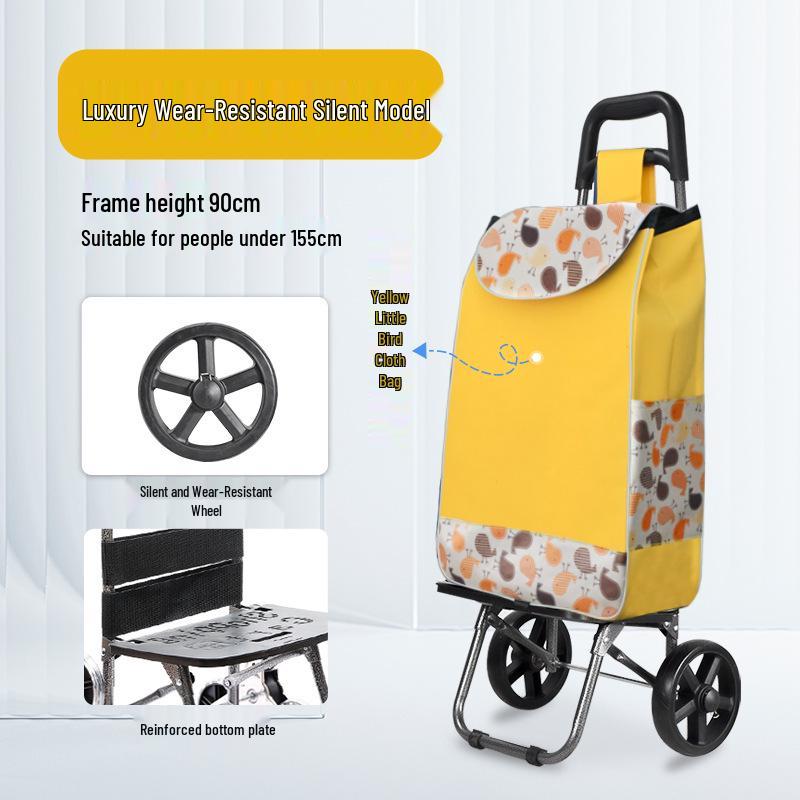 Leichter, faltbarer Einkaufswagen mit Griff
