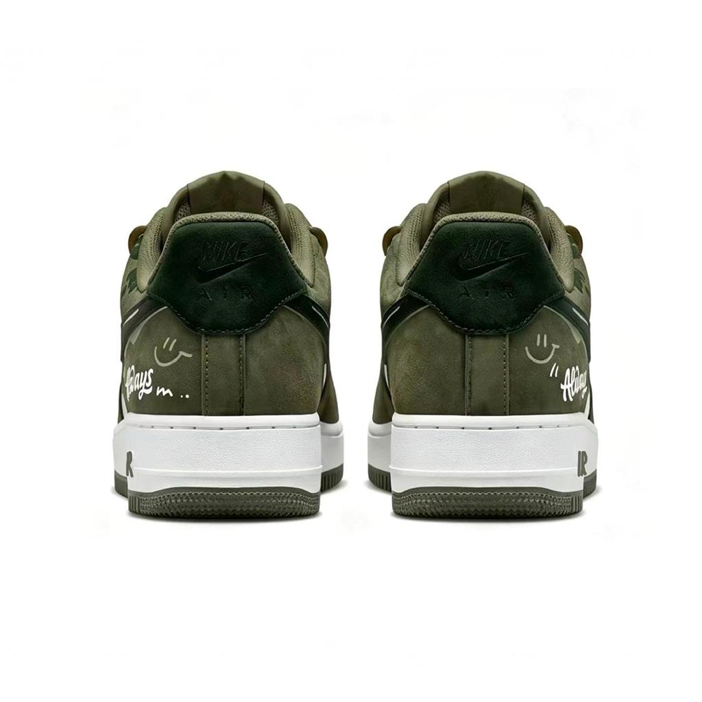 Nike Air Force 1 Forest Journal Synthetic Leather Slip Resistant Cushioning Abrasion Resistant Low Top Skateboard Shoes IB6388-200(Team1727-)