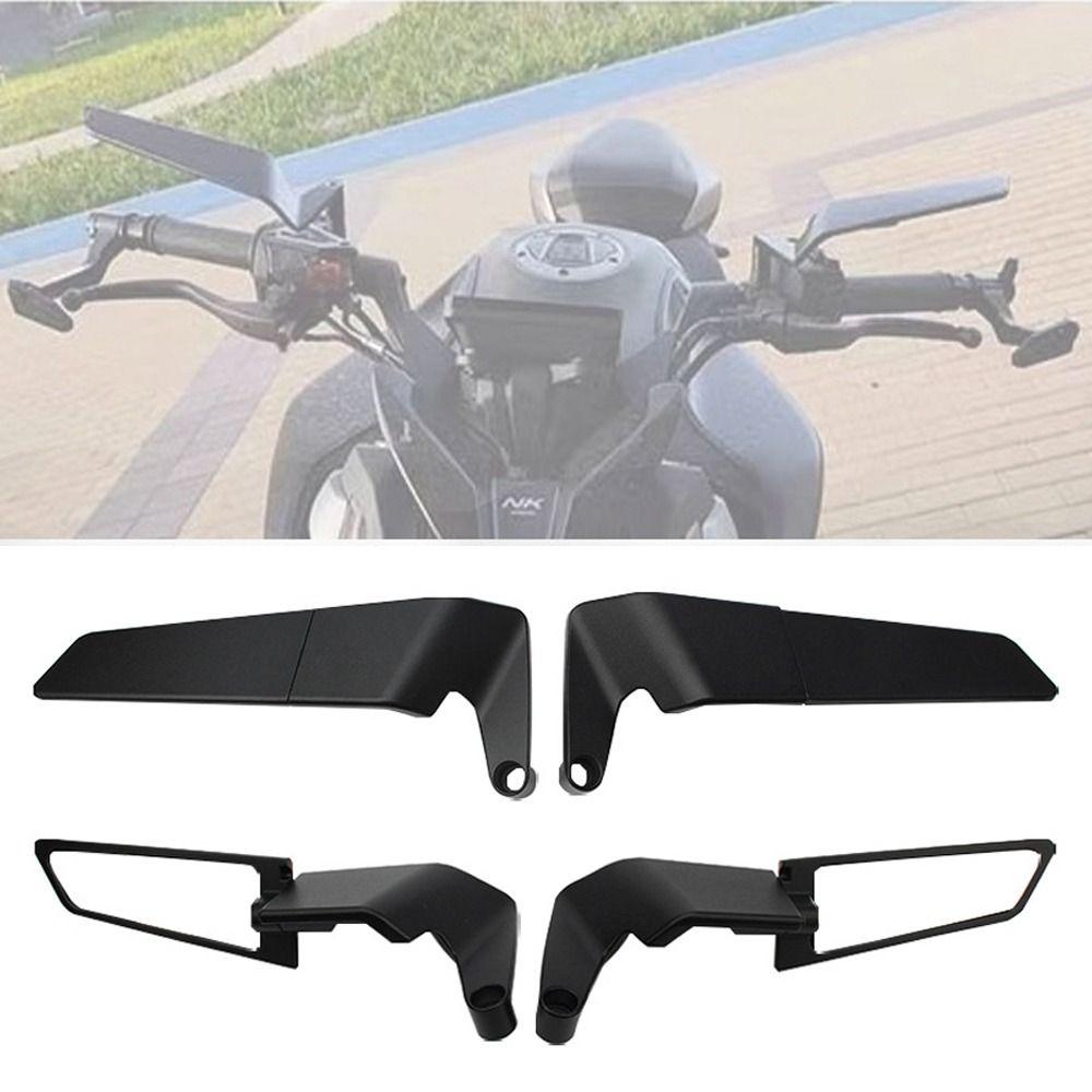 1Pair Frosted Black Stealth Mirrors Aluminum Alloy Adjustable Mirrors  For All Mosaic Lens