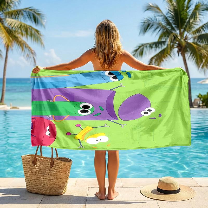 Ask Storybots Fashion Beach Towel: Ideal for Summer Adventures Soft, absorbent and quick drying suitable for swimming and bathing