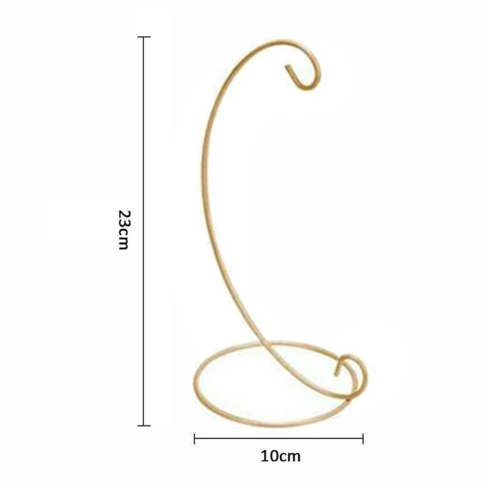Ornament Hanging Display Stand Iron Stand L Shape Metal Decoration Golden