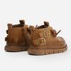 Boys' Non-slip British Style Leather Boots for Baby Girls Soft-soled Toddler Shoes