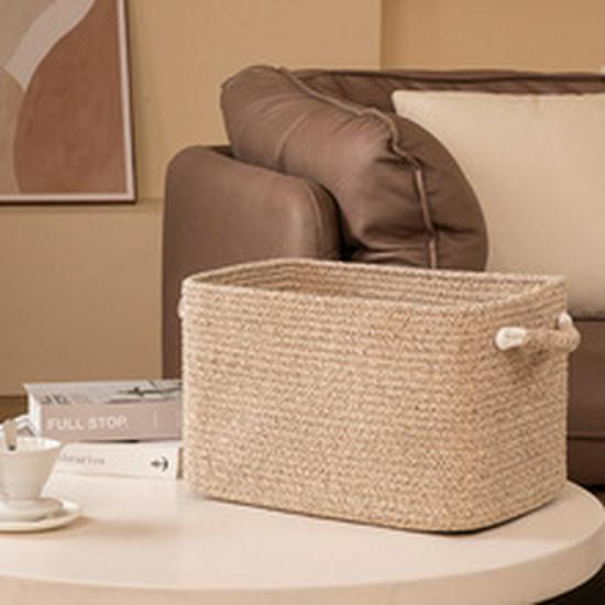 Εξαιρετικά Μεγάλο Χειροποίητο Καλάθι Αποθήκευσης από Βαμβακερό Σχοινί - Πτυσσόμενο Καλάθι Ρούχων για Καθημερινή Χρήση