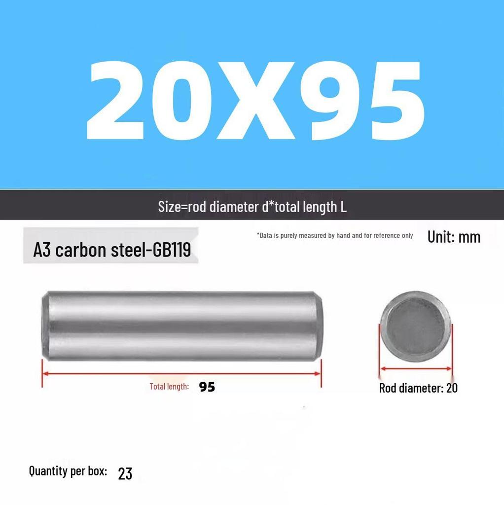 Cylindrical Dowel Pin, GB119, A3, Natural, M16-M20 Specifications Complete