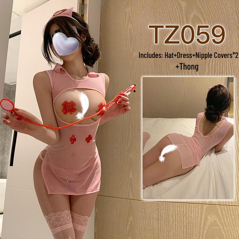 Jiuli Qingchuan Sexy Sheer Lingerie Set - Pure Desire See-Through Pajamas with Webbing Fun.