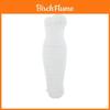 Summer Sexy Spaghetti Strap Bodycon Dress With 3d Floral Embellishments For Youths