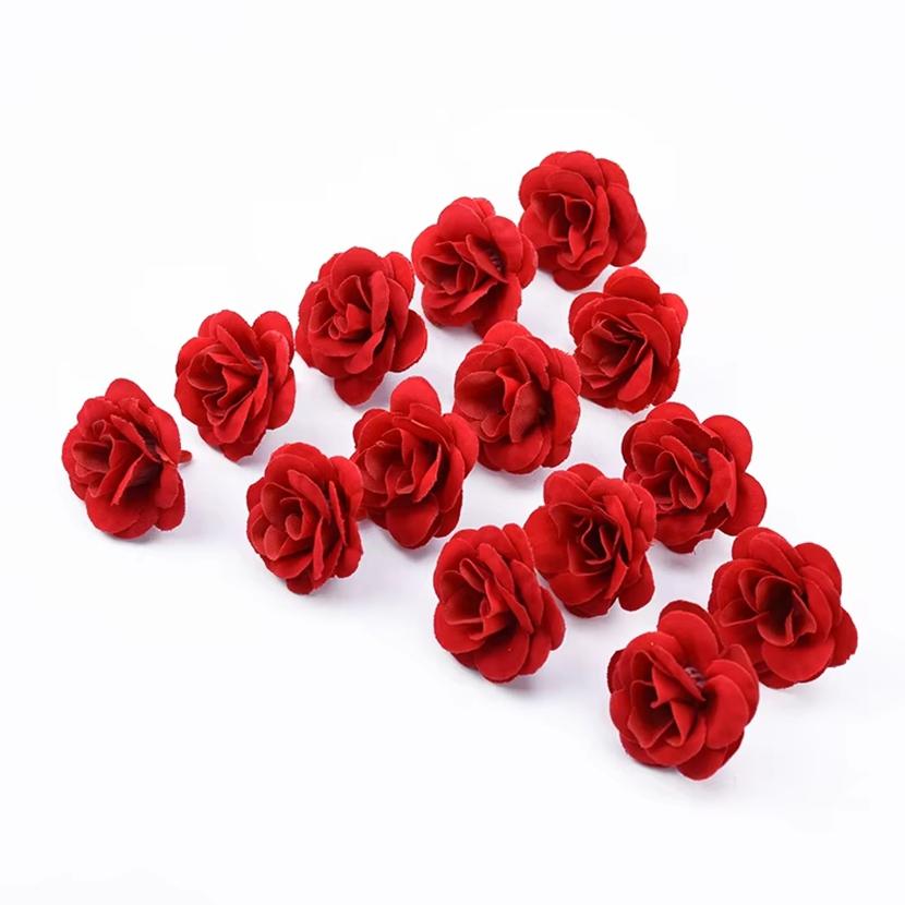 10/30PCS Wholesale Artificial Flowers Teddy Bear Roses Christmas Decoration Home Room Wedding Wreath Decorative Bridal Clearance