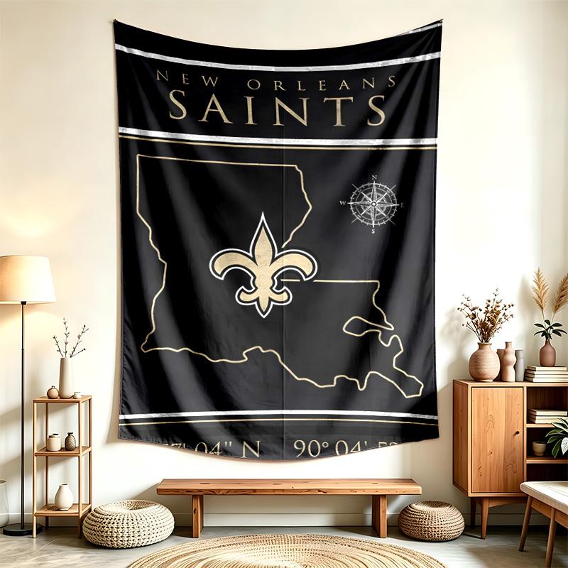 New Orleans Saints (5) Tapestry Suitable For Decorating Homes Dorms And Bedrooms Soft To The Touch And A Perfect Gift For Friends And Family