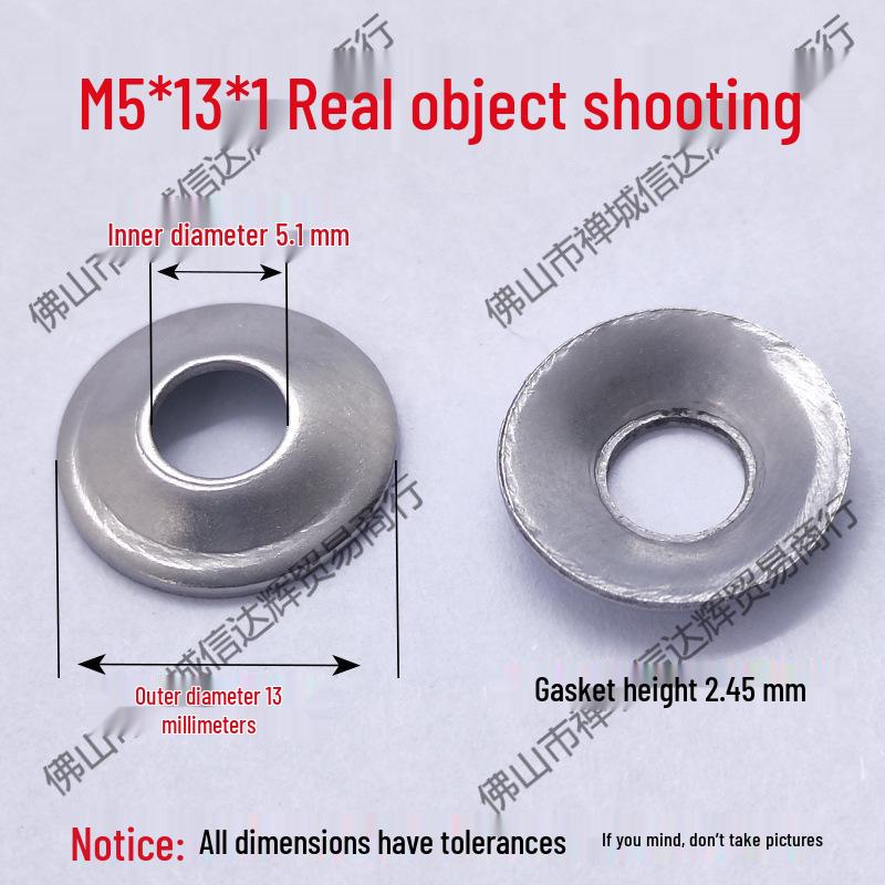 304 Stainless Steel Bowl Mat Washer and Recessed Screw Decoration Set