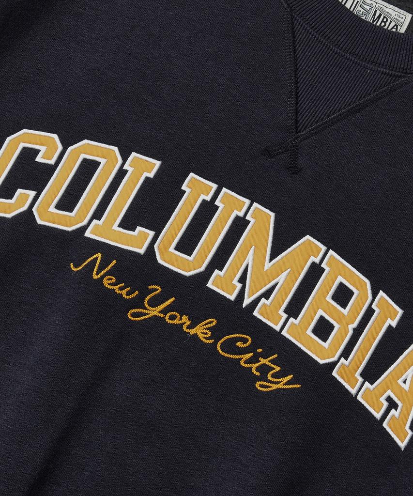 COLUMBIA UNIVERSITY Applique Arch Fleece Sweatshirts Crown Navy
