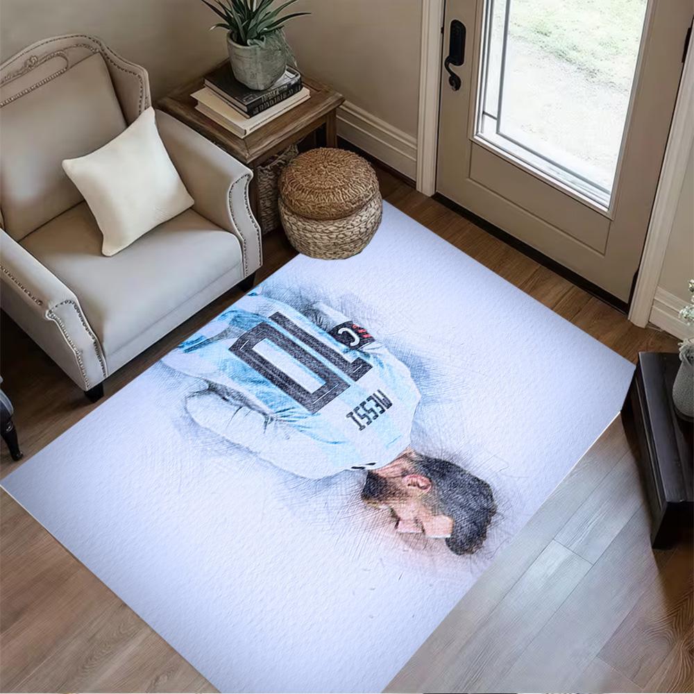Electric Soccer Legend Carpet Suitable for Playrooms Kitchen Hallway Study room Antislip Carpet Decorate Offices Gift for Festivals