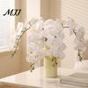 No Watering Faux Phalaenopsis for Tabletop Artificial Silk Orchid Flower Home Decor, Realistic Velvet Plant Maintenance Free Floral Arrangements