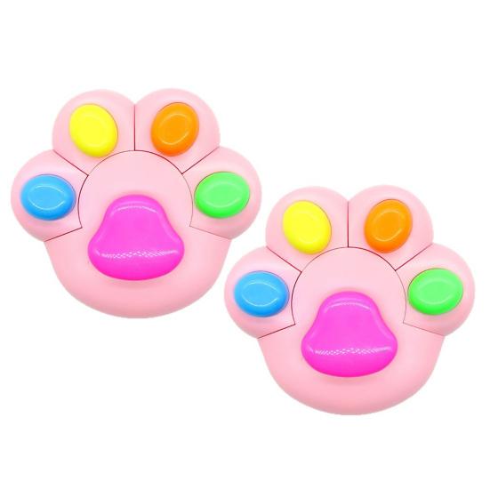 Cat Paw Highlighter Set Cute Animal Shaped Marker Pens for Note Taking