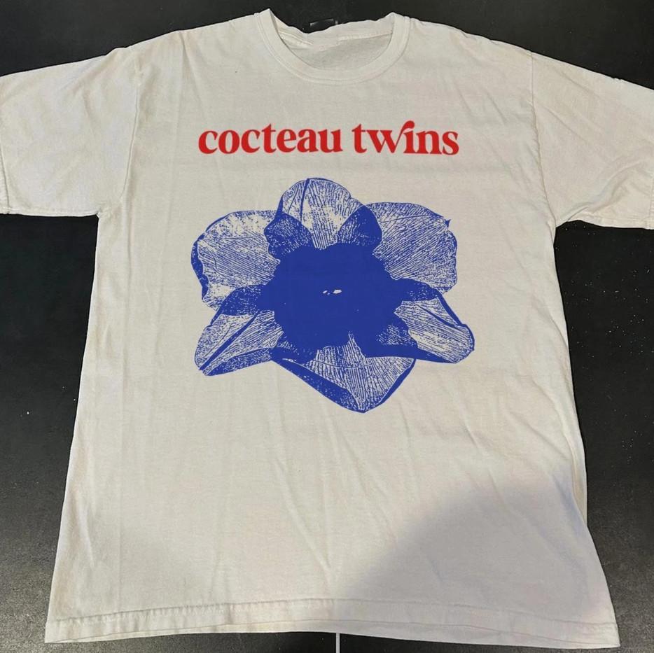 Vintage Cocteau Twins white Cotton T-Shirt Full Size BS829 XXL