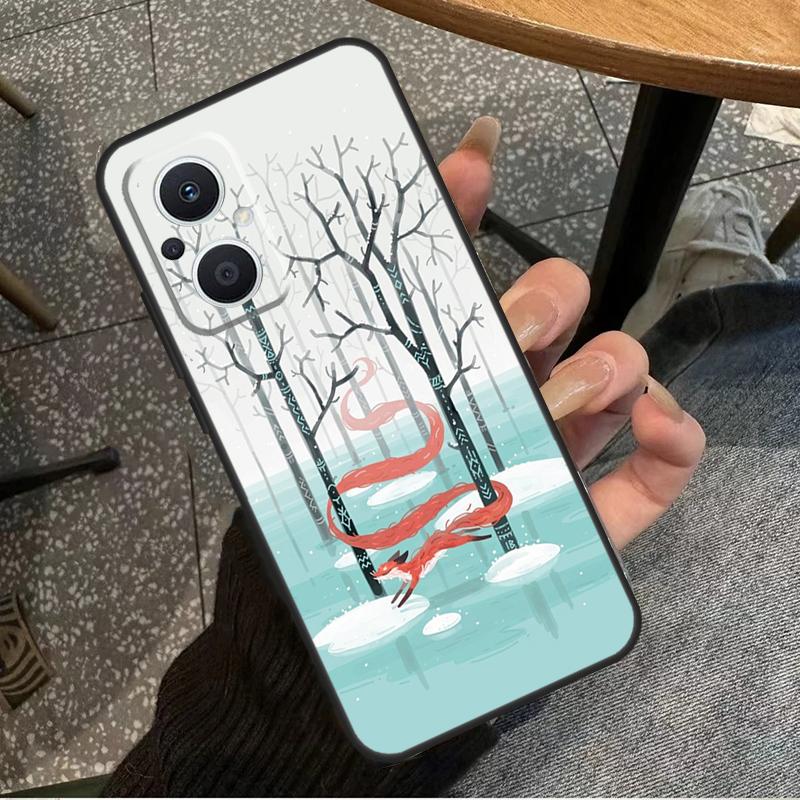 Winter Fox Foxes Case For OPPO Reno 8 7 6 5 4 Lite 2Z 4Z 5Z 8T 10 OPPO Find X5 X6 Pro X2 Lite X3 Neo Cover