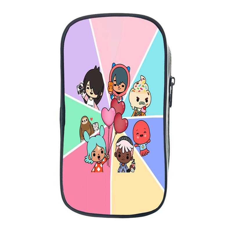 Toca Life World Pencil Case Gift Kids Boys Students Pencil Box Storage Pen Bag School Supplies Stationery Box