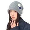 Versatile Hat Women's Big Head Circumference Showing Face Small Pile Hat Star Pullover Hat Warm Knitted Wool Hat Men