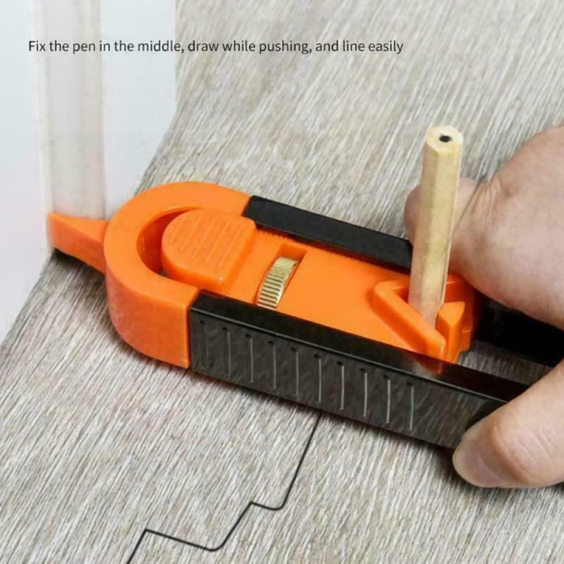 Contour Gauge with Lock Woodworking Measuring Device Irregular Radian Ruler