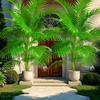 2pcs Artificial Palm Trees, 35.6 Inch - Real Touch Plastic Greenery for Home and Office Decoration - Indoor/Outdoor Floor Placement