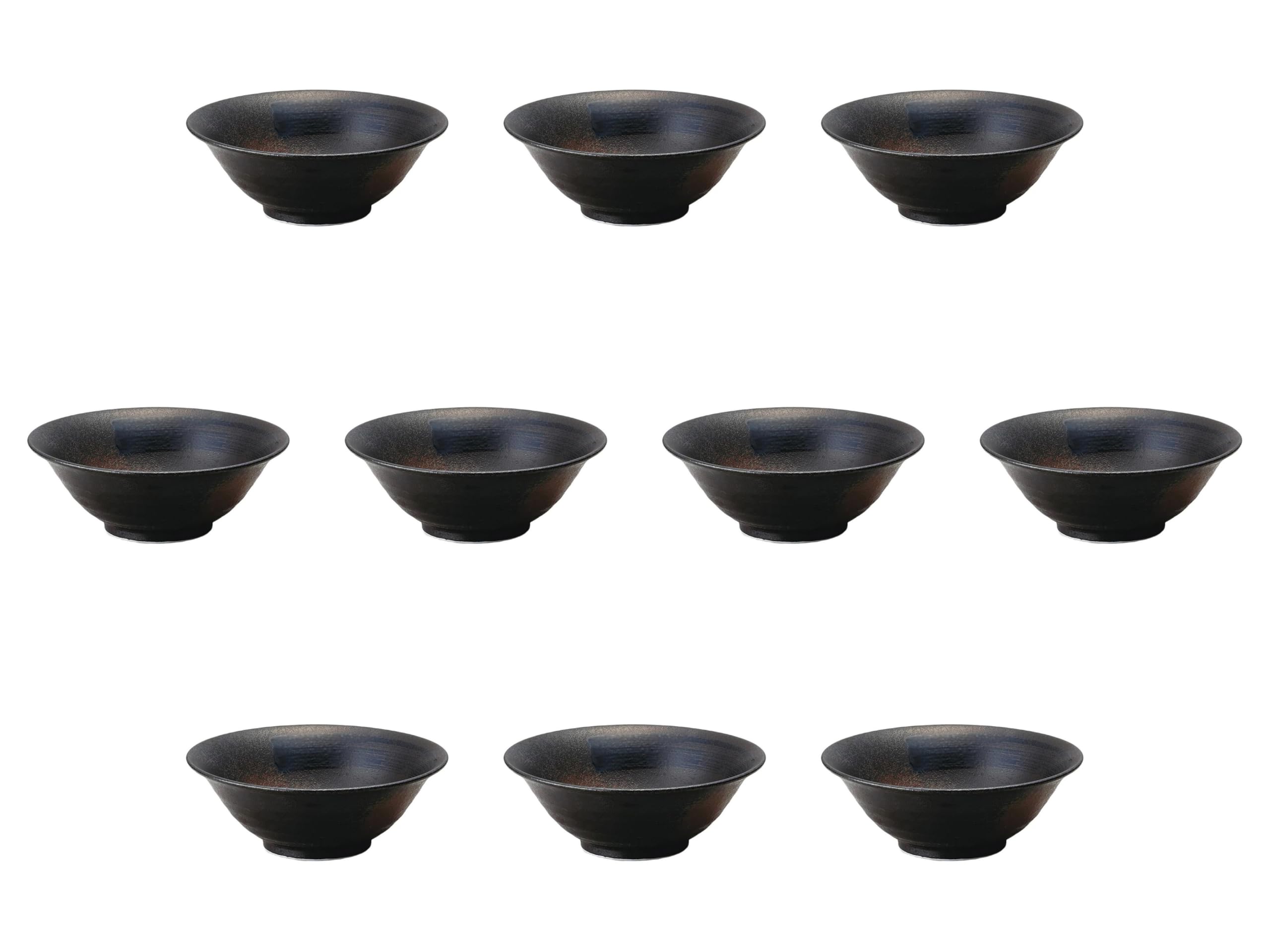 

Set of 10 Shingetsu Bowls x Ramen Bowls by Setomonohonpo 7.0-inch [21.7 7.7 cm]