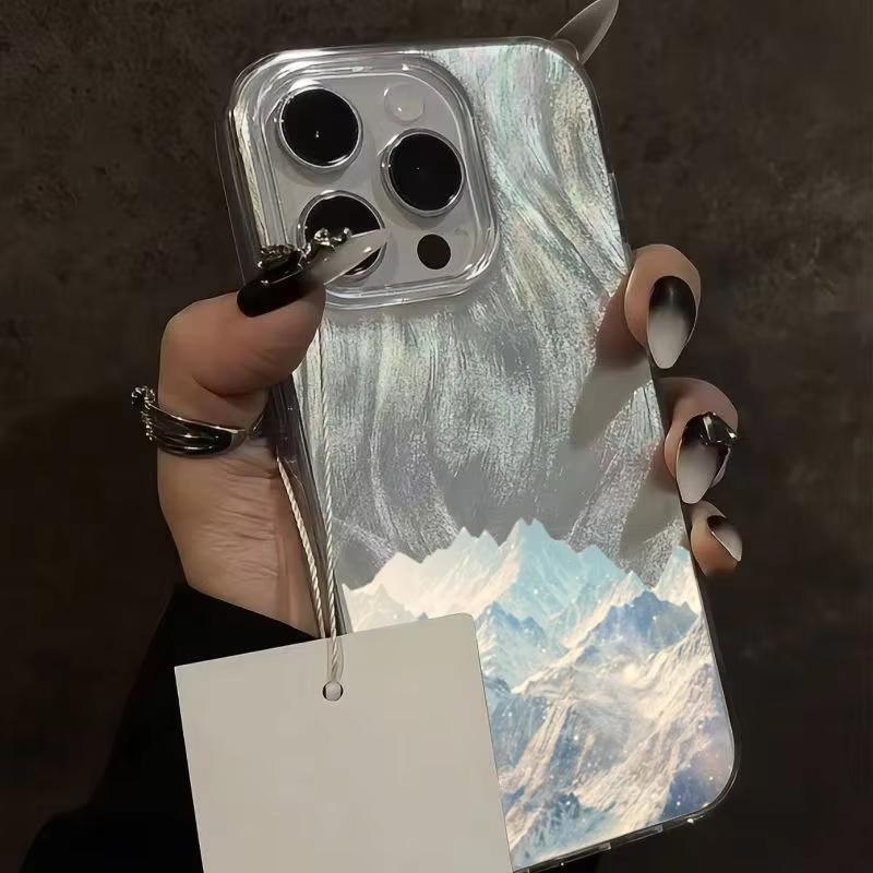 Snow Mountain Scenery plume Phone Case For Samsung Galaxy S25 Ultra S24 S23 S22 S21 Plus S20 FE A15 A35 A55 Hard Back Cover