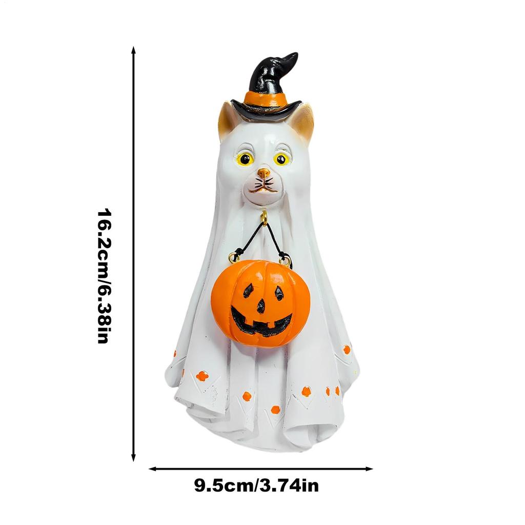 Halloween Ghost Figurine Lighted Spooky Ghost Animal Decor Halloween Decorations Table Centerpieces For Mantel Haunted House