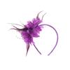 1Pcs Women Fascinator Hat Headband Flower Feather Mesh Yarn Cocktail Party Wedding Hair Accessories Head Decoration