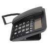 Corded Telephone Caller ID Full Hands Free Fixed Landline with Blue Screen for Home Office Black