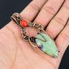 Ruby In Fuchsite, Coral Gemstone Pure Copper Wire Wrapped Handmade Jewelry Pendant Gift
