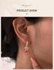 Orecchini Pendenti con Zirconia Ciliegia per Donna, Gioielli Pendenti a Forma di Frutto Placcati Oro, Dolce Orecchino Personale per Ragazze