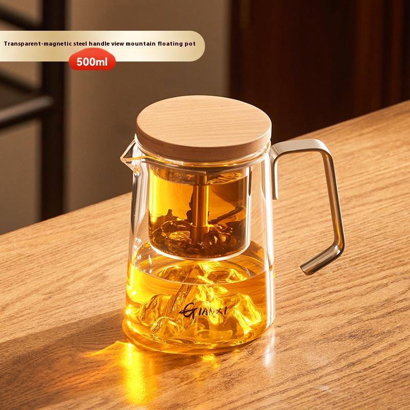 

Посуда для напитков Кружка для кофе Портативная ручка Китайская чашка для чая для дома и кухни Рождественская кружка Прозрачные стеклянные чашки Рождественские подарки 500-750ml