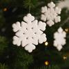 Simulation Christmas Snowflake Pendant Flocking Christmas Tree Decoration  Winter Holiday