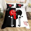Couple Romantic Wedding Mr And Mrs Duvet Cover Microfiber Funny Quotes Love Heart Happiness Love Birds For Valentine'S Day Adult