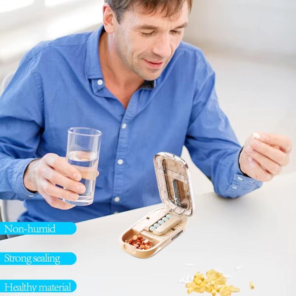 Drug Tablet Quartering Pill Cutter Dustproof Divider Organizer Crusher Pill Cutter Pill Cutter Storage Box