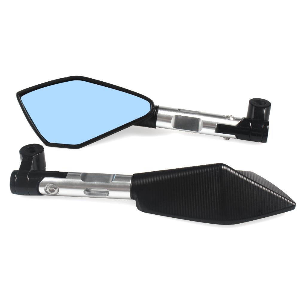 Univerzální motocyklové zpětné zrcátko Hawk-eye 8mm 10mm zrcátka na řidítka pro motocyklový skútr Dirt Bike E-bike modré