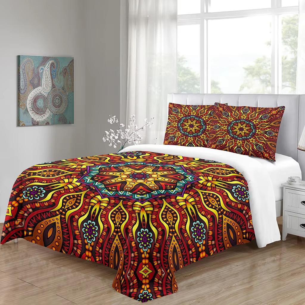 

Vintage Patterned Down Comforter Set Bedding Set 3-piece Duvet Cover Set 135*200cm