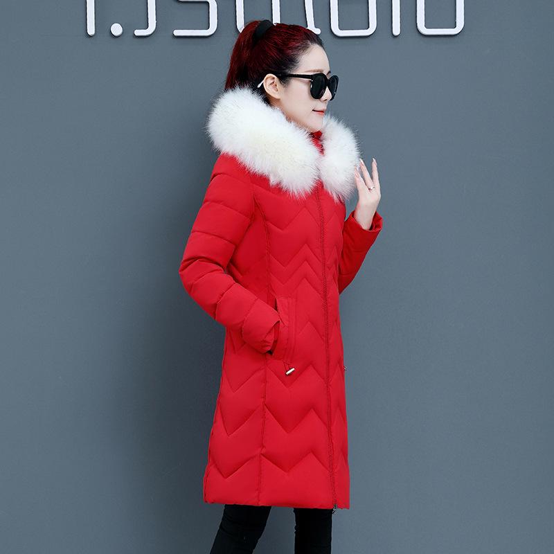 

Женское утепленное зимнее пальто облегающего кроя, теплое, средней длины, хлопок, большие размеры, 2021 г.