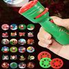 Christmas Kids Projector Flashlight with 24 Holiday Patterns - Santa, Reindeer, Snowmen, Presents - Battery-Powered Learning Toy for Toddlers