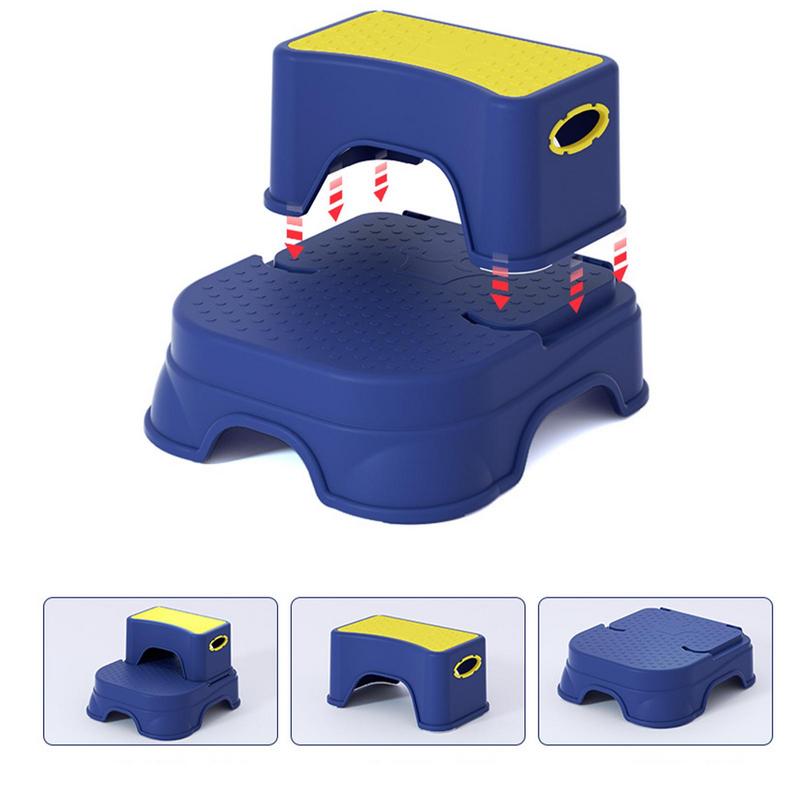 Step Stools For Kids Potty Steps For Toddler Stepping Chair Disassemble Non-slip Foot Mat Design Handrail Stool For Kitchen Bath